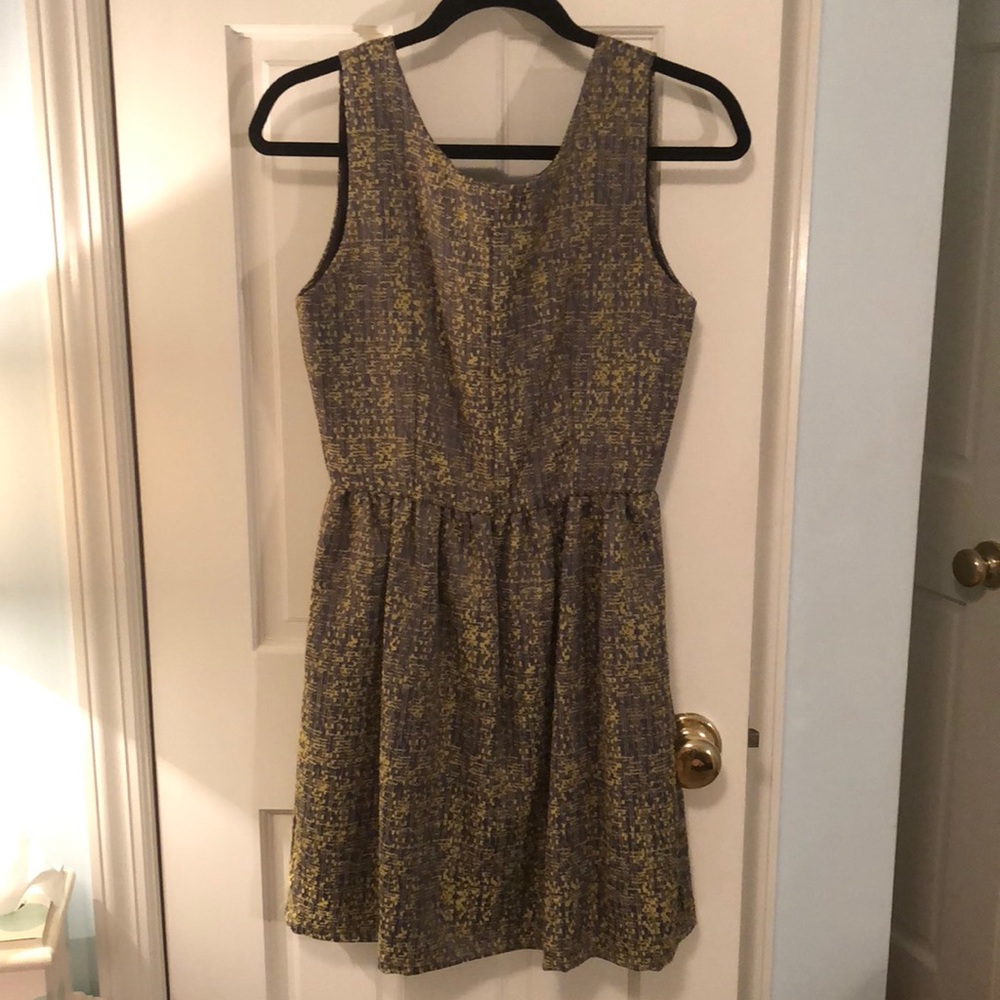 Gray and chartreuse Dress